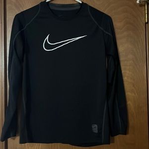 black nike pro long sleeve dri fit